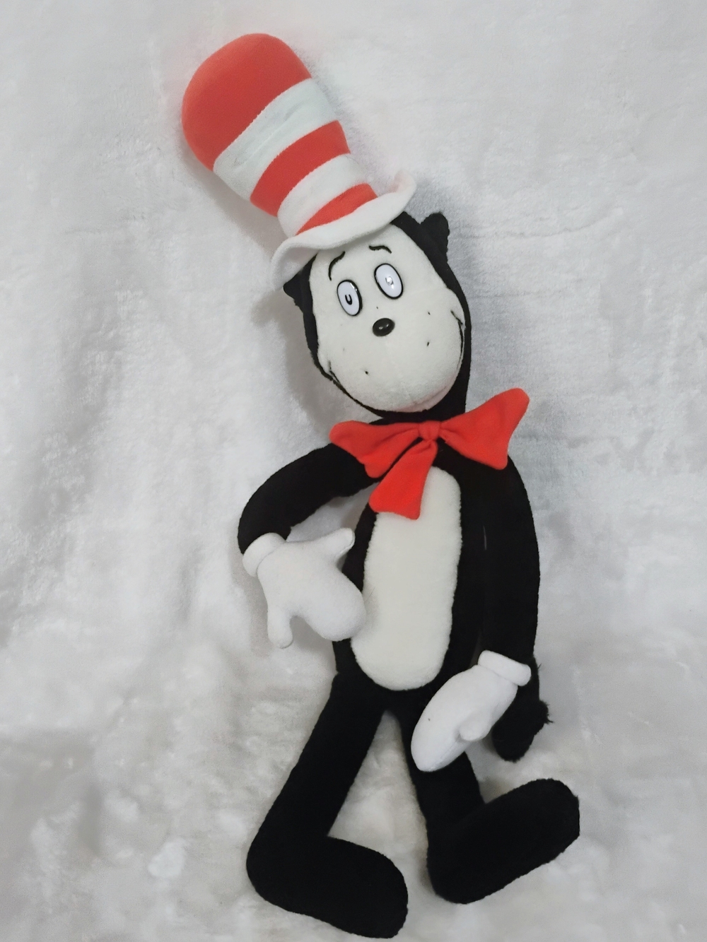 Vtg Dr Seuss Cat In The Hat Plush Official Movie Merch 20" Stuffed Toy 2003
